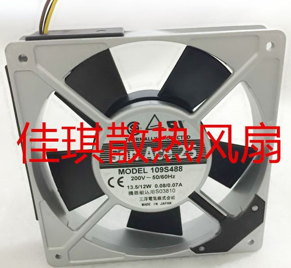Sanyo 109S488 200V 13.5/12W Cooling Fan Sanyo 109S488 200V 13.5/12W Cooling Fan